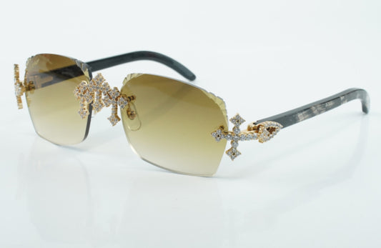 Diamond cross Cartier glasses